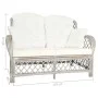 Graues 2-Sitzer-Sofa aus Rattan von vidaXL, Sofas - Ref: Foro24-325473, Preis: 335,82 €, Rabatt: %