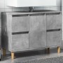 Armario de lavabo madera contrachapada gris hormigón 80x33x60cm de , Tocadores de baño - Ref: Foro24-857125, Precio: 82,07 €,...