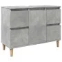Armario de lavabo madera contrachapada gris hormigón 80x33x60cm de , Tocadores de baño - Ref: Foro24-857125, Precio: 78,21 €,...