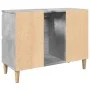 Armario de lavabo madera contrachapada gris hormigón 80x33x60cm de , Tocadores de baño - Ref: Foro24-857125, Precio: 78,21 €,...