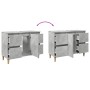 Armario de lavabo madera contrachapada gris hormigón 80x33x60cm de , Tocadores de baño - Ref: Foro24-857125, Precio: 82,07 €,...