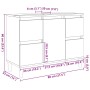 Armario de lavabo madera contrachapada gris hormigón 80x33x60cm de , Tocadores de baño - Ref: Foro24-857125, Precio: 82,07 €,...
