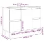 Armario de lavabo madera contrachapada gris hormigón 80x33x60cm de , Tocadores de baño - Ref: Foro24-857125, Precio: 78,21 €,...