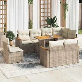 Set sofás jardín y cojines 9 pzas ratán sintético acacia beige von , Gartensets - Ref: Foro24-3327502, Preis: 696,81 €, Rabat...