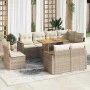 Set sofás jardín y cojines 9 pzas ratán sintético acacia beige by , Garden sets - Ref: Foro24-3327502, Price: 696,81 €, Disco...