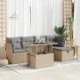 Juego de sofás jardín con cojines 6 pzas ratán sintético beige by , Garden sets - Ref: Foro24-3327769, Price: 403,43 €, Disco...