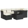 Set de sofás de jardín 7 pzas con cojines ratán sintético negro by , Garden sets - Ref: Foro24-3327776, Price: 463,96 €, Disc...