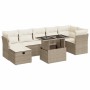 Set de sofás de jardín y cojines 8 piezas ratán sintético beige by , Garden sets - Ref: Foro24-3327788, Price: 566,98 €, Disc...
