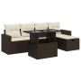 Set sofás de jardín 6 piezas y cojines ratán sintético marrón von , Gartensets - Ref: Foro24-3327813, Preis: 431,66 €, Rabatt: %