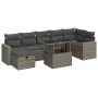 Set de sofás de jardín y cojines 8 piezas ratán sintético gris von , Gartensets - Ref: Foro24-3327830, Preis: 525,19 €, Rabat...