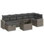 Set de sofás de jardín y cojines 8 piezas ratán sintético gris by , Garden sets - Ref: Foro24-3327830, Price: 550,93 €, Disco...
