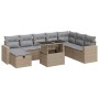 Set de sofás de jardín con cojines 9 pzas ratán sintético beige von , Gartensets - Ref: Foro24-3327839, Preis: 648,85 €, Raba...