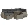Set de sofás de jardín 7 pzas con cojines ratán sintético gris by , Garden sets - Ref: Foro24-3327900, Price: 488,14 €, Disco...