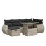 Set de sofás de jardín 7 pzas con cojines ratán PE gris claro by , Garden sets - Ref: Foro24-3327902, Price: 550,53 €, Discou...