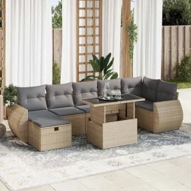 Set de sofás de jardín y cojines 8 piezas ratán sintético beige by , Garden sets - Ref: Foro24-3327909, Price: 557,94 €, Disc...