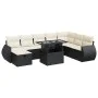 Set de sofás de jardín con cojines 9 pzas ratán sintético negro by , Garden sets - Ref: Foro24-3327916, Price: 590,76 €, Disc...