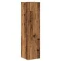 Mueble de esquina madera de ingeniería envejecida 33x33x132 cm by , Lockers and storage cabinets - Ref: Foro24-856722, Price:...