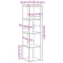 Mueble de esquina madera de ingeniería envejecida 33x33x132 cm von , Schließfächer und Lagerschränke - Ref: Foro24-856722, Pr...