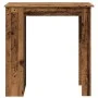 Mesa bar con estante almacenaje envejecida 102x50x103,5 cm by , Kitchen and dining tables - Ref: Foro24-856762, Price: 99,67 ...