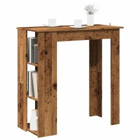 Mesa bar y estante madera ingeniería envejecida 102x50x103,5cm by , Kitchen and dining tables - Ref: Foro24-856760, Price: 79...