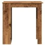 Mesa bar y estante madera ingeniería envejecida 102x50x103,5cm de , Mesas de cocina y de comedor - Ref: Foro24-856760, Precio...