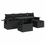 Set de sofás de jardín 6 piezas y cojines ratán sintético negro by , Garden sets - Ref: Foro24-3327845, Price: 508,02 €, Disc...