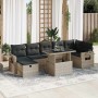 Set de sofás de jardín 8 pzas y cojines ratán sintético gris von , Gartensets - Ref: Foro24-3327872, Preis: 591,28 €, Rabatt: %