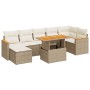 Set sofás jardín y cojines 8 pzas ratán sintético acacia beige by , Garden sets - Ref: Foro24-3327516, Price: 582,37 €, Disco...