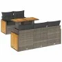 Set sofás jardín y cojines 6 pzas ratán sintético acacia gris von , Gartensets - Ref: Foro24-3327665, Preis: 479,52 €, Rabatt: %