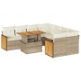 Set sofás jardín y cojines 9 pzas ratán sintético acacia beige by , Garden sets - Ref: Foro24-3327692, Price: 631,98 €, Disco...