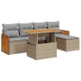 Set sofás jardín y cojines 6 pzas ratán sintético acacia beige von , Gartensets - Ref: Foro24-3327699, Preis: 411,73 €, Rabat...