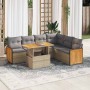 Set sofás jardín y cojines 7 pzas ratán sintético acacia beige by , Garden sets - Ref: Foro24-3327720, Price: 495,28 €, Disco...