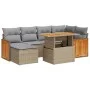 Set sofás jardín y cojines 8 pzas ratán sintético acacia beige von , Gartensets - Ref: Foro24-3327734, Preis: 508,72 €, Rabat...