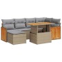 Set sofás jardín y cojines 8 pzas ratán sintético acacia beige von , Gartensets - Ref: Foro24-3327734, Preis: 490,80 €, Rabat...