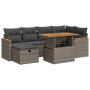 Set de sofás de jardín y cojines 8 piezas ratán sintético gris by , Garden sets - Ref: Foro24-3328117, Price: 488,30 €, Disco...
