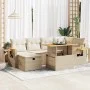 Set de sofás de jardín y cojines 8 piezas ratán sintético beige von , Gartensets - Ref: Foro24-3328136, Preis: 562,27 €, Raba...