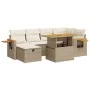 Set de sofás de jardín y cojines 8 piezas ratán sintético beige von , Gartensets - Ref: Foro24-3328136, Preis: 562,27 €, Raba...