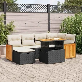 Set de sofás de jardín y cojines 8 piezas ratán sintético negro von , Gartensets - Ref: Foro24-3328155, Preis: 468,61 €, Raba...