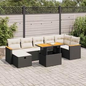 Set de muebles de jardín 5 pzas y cojines ratán sintético negro by , Garden sets - Ref: Foro24-3328120, Price: 507,52 €, Disc...