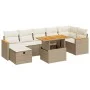 Juego de sofás jardín con cojines 5 pzas ratán sintético beige by , Garden sets - Ref: Foro24-3328122, Price: 583,81 €, Disco...