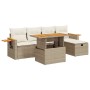 Juego de sofás jardín con cojines 6 pzas ratán sintético beige by , Garden sets - Ref: Foro24-3328129, Price: 485,00 €, Disco...