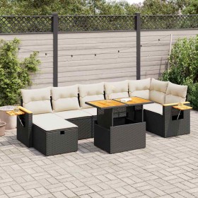 Set de muebles de jardín 5 pzas y cojines ratán sintético negro von , Gartensets - Ref: Foro24-3328141, Preis: 524,40 €, Raba...