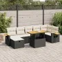 Set de muebles de jardín 5 pzas y cojines ratán sintético negro by , Garden sets - Ref: Foro24-3328141, Price: 515,46 €, Disc...