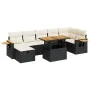 Set de muebles de jardín 5 pzas y cojines ratán sintético negro by , Garden sets - Ref: Foro24-3328141, Price: 515,46 €, Disc...