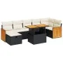 Set de muebles de jardín 5 pzas y cojines ratán sintético negro von , Gartensets - Ref: Foro24-3328162, Preis: 519,99 €, Raba...