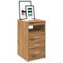 Cajonera de madera de ingeniería roble artisan 40x50x76 cm by , Lockers and storage cabinets - Ref: Foro24-856005, Price: 92,...