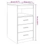 Cajonera de madera de ingeniería roble artisan 40x50x76 cm by , Lockers and storage cabinets - Ref: Foro24-856005, Price: 96,...