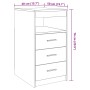 Cajonera de madera de ingeniería roble artisan 40x50x76 cm by , Lockers and storage cabinets - Ref: Foro24-856005, Price: 92,...