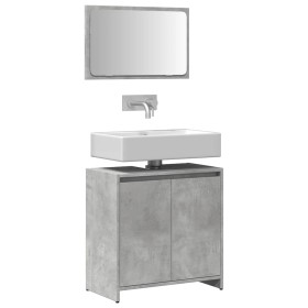 Set muebles de baño 2 piezas madera contrachapada gris hormigón by , Bathroom furniture - Ref: Foro24-856066, Price: 65,32 €,...