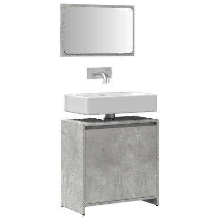 Set muebles de baño 2 piezas madera contrachapada gris hormigón von , Badezimmermöbel - Ref: Foro24-856066, Preis: 65,32 €, R...